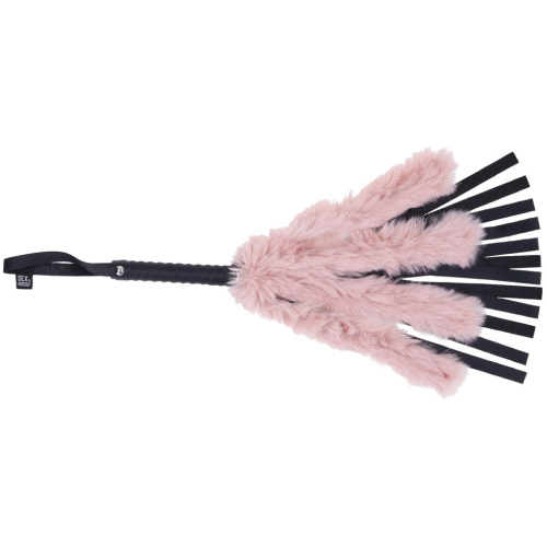 Brat Faux Fur Flogger - Pink/black