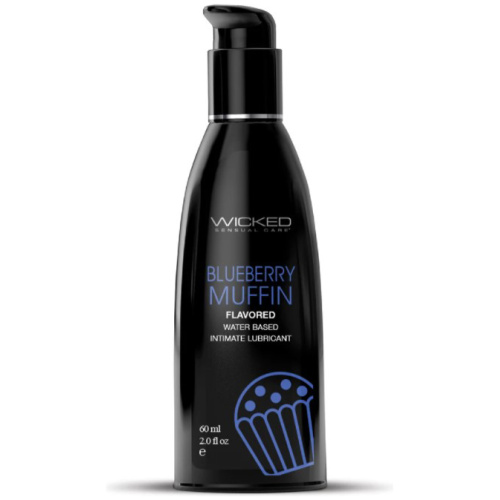 Aqua Blueberry Muffin Flavored Water Based  Intimate Lubricant - 2 Fl. Oz.