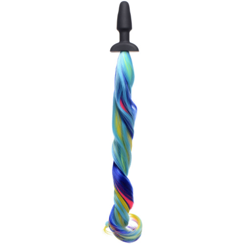 Rainbow Pony Tail Anal Plug