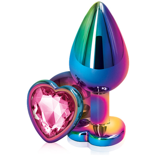 Rear Assets - Multicolor Heart - Medium - Pink