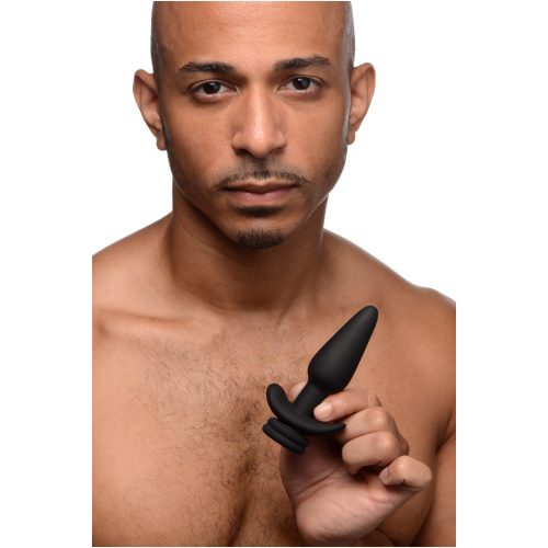 Interchangeable 10x Vibrating Small Silicone Anal Plug With Remote