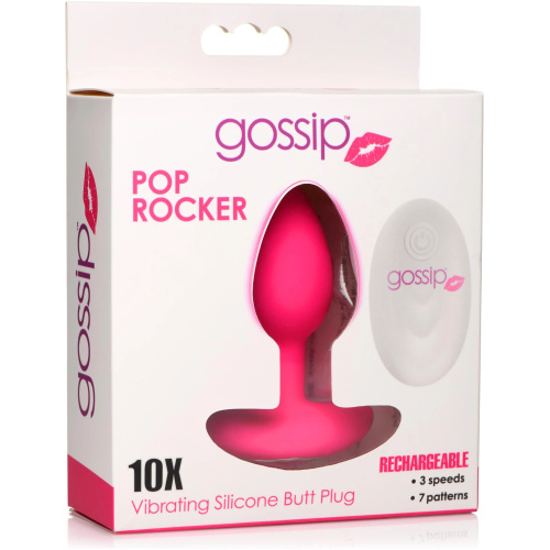 Gossip Pop Rocker 10x Vibrating Silicone Plug - Magenta