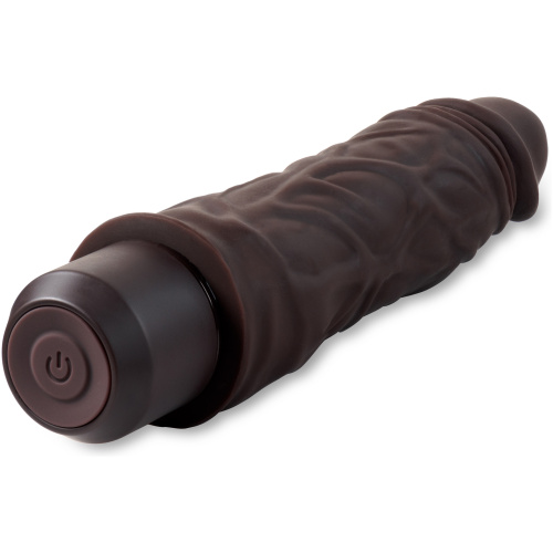 Dr. Skin Silicone - Dr. David - 8 Inch Vibrating Dildo - Brown