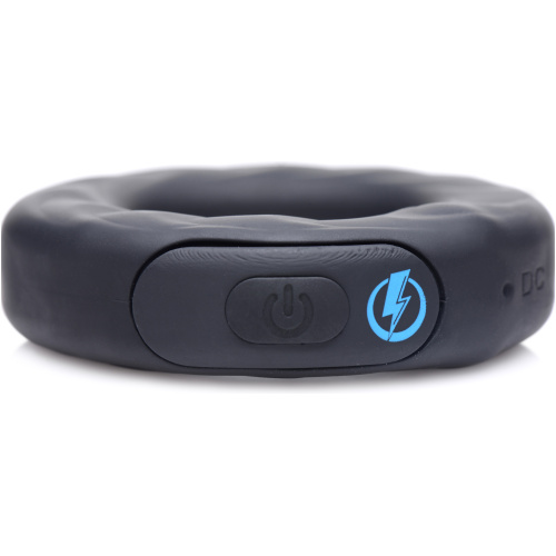 E-Stim Pro Silicone Cock Ring With Remote - Black