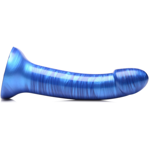 G-Tastic 7 Inch Metallic Silicone Dildo - Blue