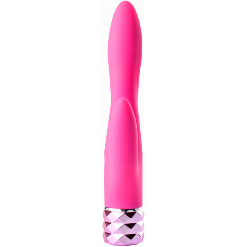 Victoria Crystal Gem Dual Vibrator - Pink