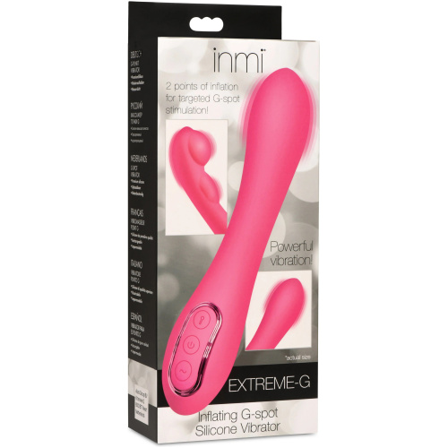 Extreme-G Inflating G-Spot Silicone Vibrator - Pink