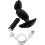 Anal Adventures - Platinum - Silicone Vibrating  Prostate Massager 04 -Black