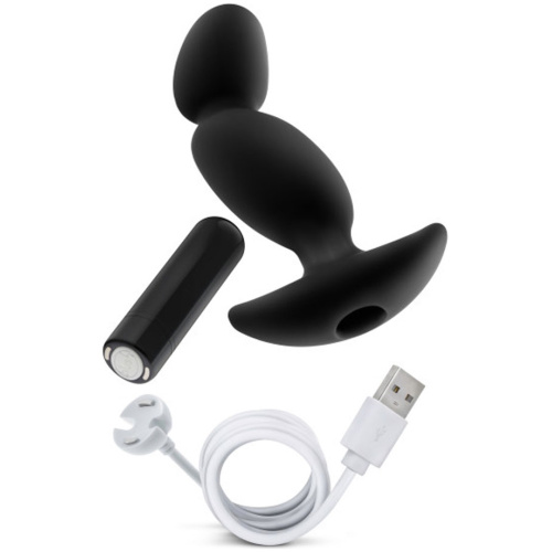 Anal Adventures - Platinum - Silicone Vibrating  Prostate Massager 04 -Black