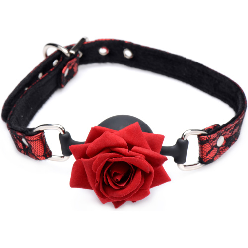 Full Bloom Silicone Ball Gag With Rose