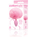 The 9's Cottontails Silicone Bunny Tail Butt Plug  - Pink