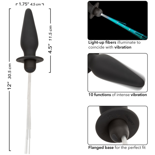 Southern Lights - Vibrating Light Up Anal Probe - Black