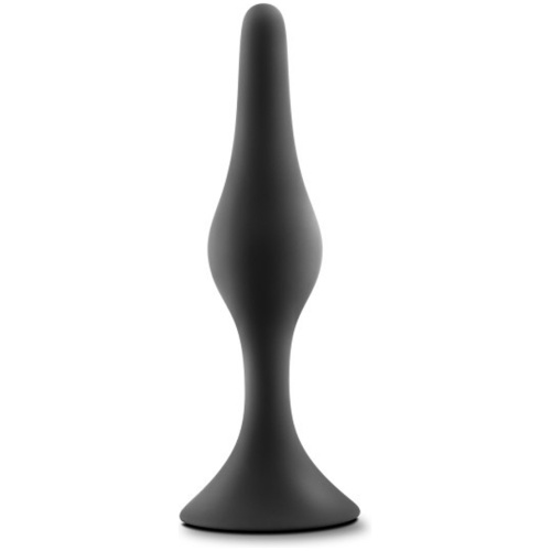 Anal Adventures Platinum - Silicone Beginner Plug - Medium - Black