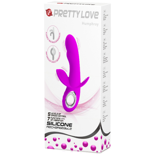 Pretty Love Humphrey Bendable Front and Back Rabbit - Fuchsia