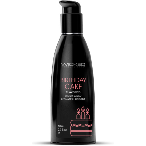 Aqua Birthday Cake Flavored Water Based Intimate  Lubricant - 2 Fl. Oz.