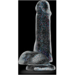 Naturally Yours - 6 Inch Glitter Cock - Sparkling Clear