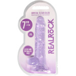 7 Inch Realistic Dildo With Balls - Purple