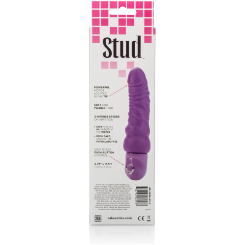 Waterproof Power Stud Curvy Dong - Purple