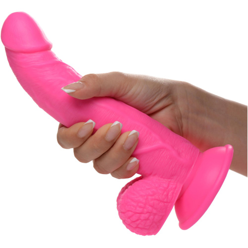Pop Pecker 7.5 Inch Dildo With Balls - Pink