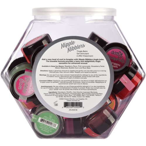 Nipple Nibblers Tingle Balm - 36 Pc. Bowl - 3gm Jars Assorted