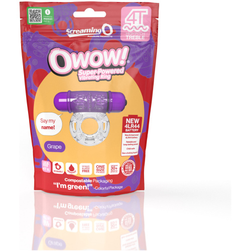 Screaming O 4t - Owow Super Powered Vibrating Ring - Grape