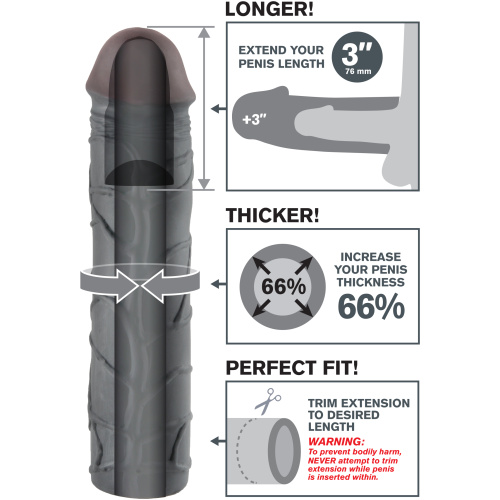 Fantasy X-Tension Mega 3-Inch Extension - Black