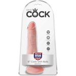 King Cock 6 Inch Cock With Balls - Light