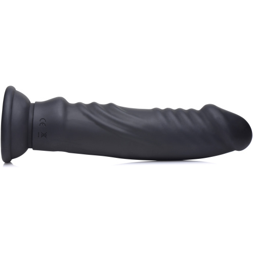 E-Stim and Vibrating Dildo With Remote - Black