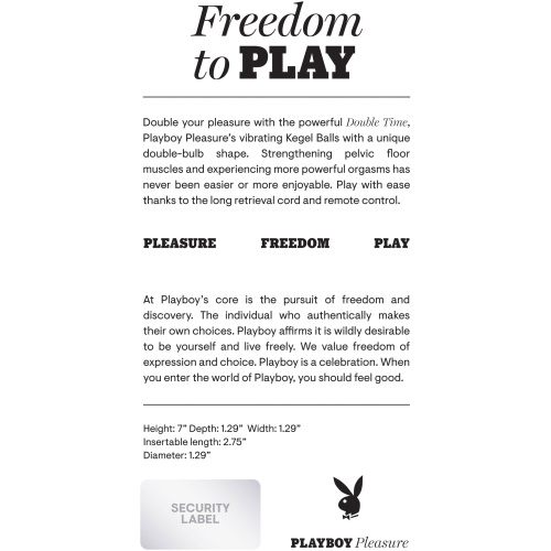 Playboy Pleasure - Double Time - Kegel Balls - Dark Purple