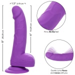 Neon Silicone Studs 6 Inch - Purple