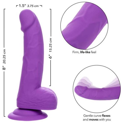 Neon Silicone Studs 6 Inch - Purple
