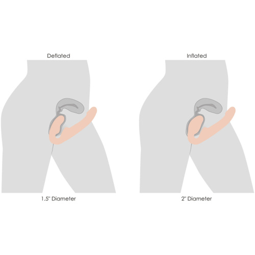 World's 1st Remote Control Inflatable Ergo-Fit Strap-on - Flesh