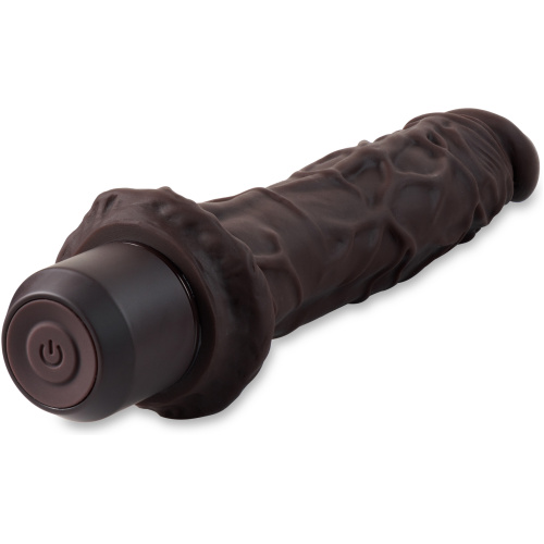Dr. Skin Silicone - Dr. Richard - 9 Inch Vibrating Dildo - Brown