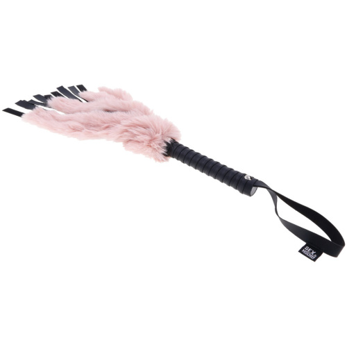 Brat Faux Fur Flogger - Pink/black