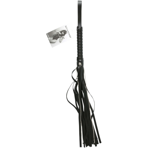 Sex and Mischief Crystal Whip - Black