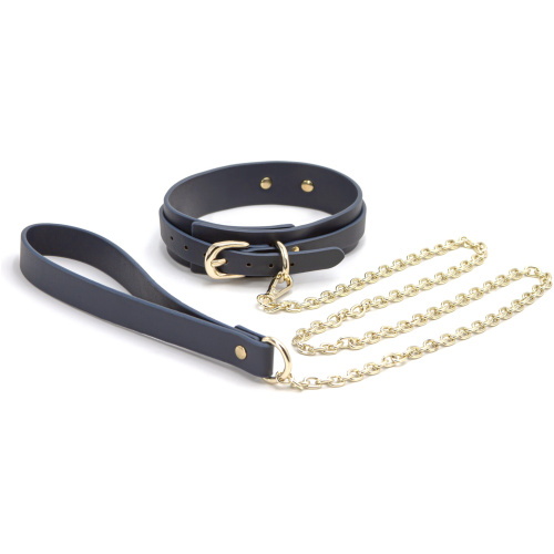 Bondage Couture - Collar and Leash - Blue
