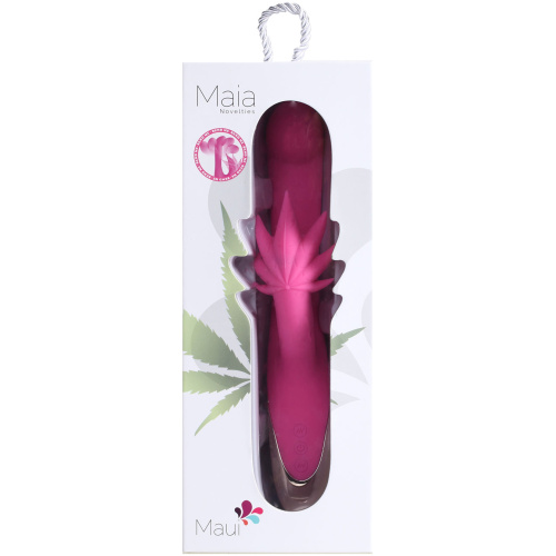 Maui 420 Series - Dual Motor G-Spot Pot Leaf - Rechargeable Vibrator - Pink