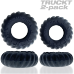 Truckt 2 Piece Cockring Set Atomic Jock - Night  Black