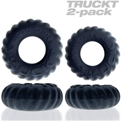 Truckt 2 Piece Cockring Set Atomic Jock - Night  Black