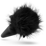 Anal Adventures - Platinum - Rabbit Tail  Plug -  Black