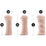 M for Men - 3-Pack Self-Lubricating Vibrating  Stroker Sleeve Kit - Vanilla