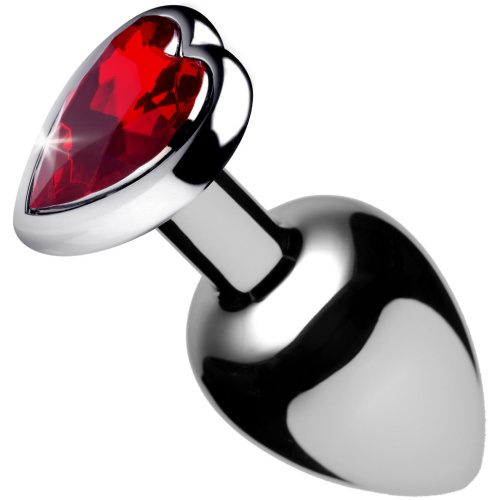 Red Heart Gem Anal Plug - Medium