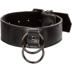 Euphoria Collection Collar With Chain Leash -  Black