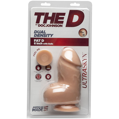The D - Fat D - 6 Inch With Balls - Ultraskyn - Vanilla