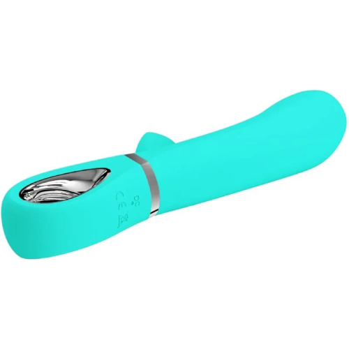Thomas Super Soft Silicone Rabbit Vibrator - Turquoise