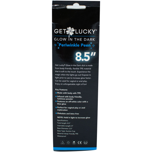 Get Lucky Glow in the Dark Periwinkle Peen - 8.5 Inch