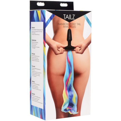 Rainbow Pony Tail Anal Plug