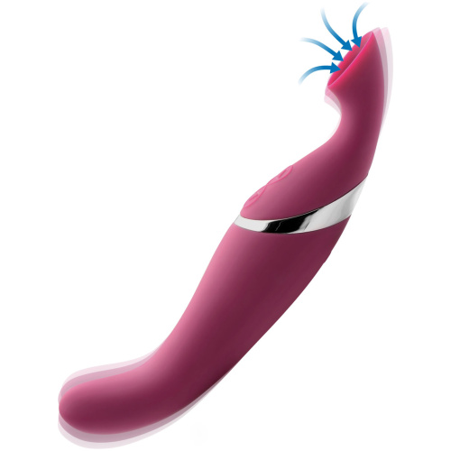 Shegasm Intense 2 in 1 Clit Stimulator - Pink