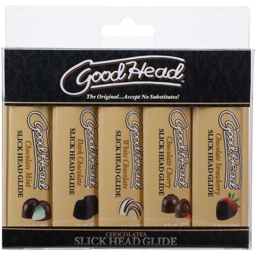 Goodhead - Slick Head Glide - Chocolate - 5 Pack - 1 Fl. Oz.