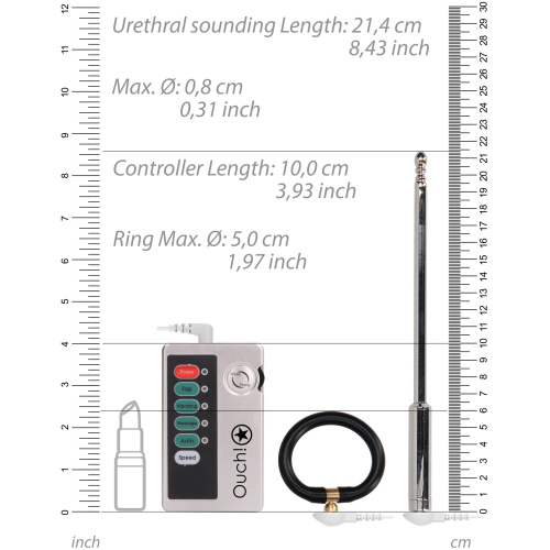 E-Stimulation Urethral Sounding Set - Silver